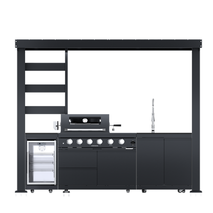 110-Inch Deluxe Stainless Steel Gas Outdoor Kitchen Grill