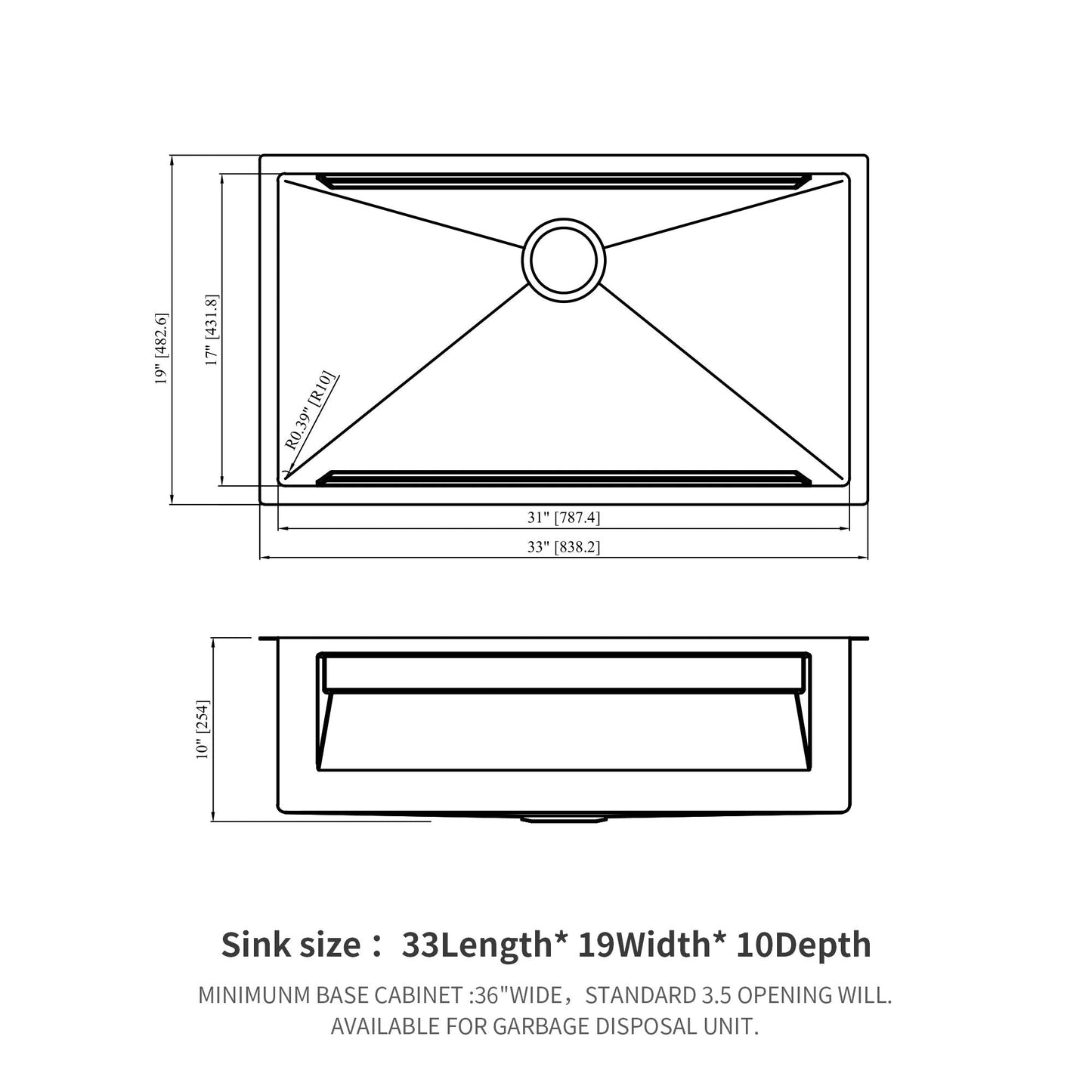 Undermount Kitchen Sink, Single Bowl With Ledge Workstation, 16 Gauge Stainless Steel - Brushed Nickel