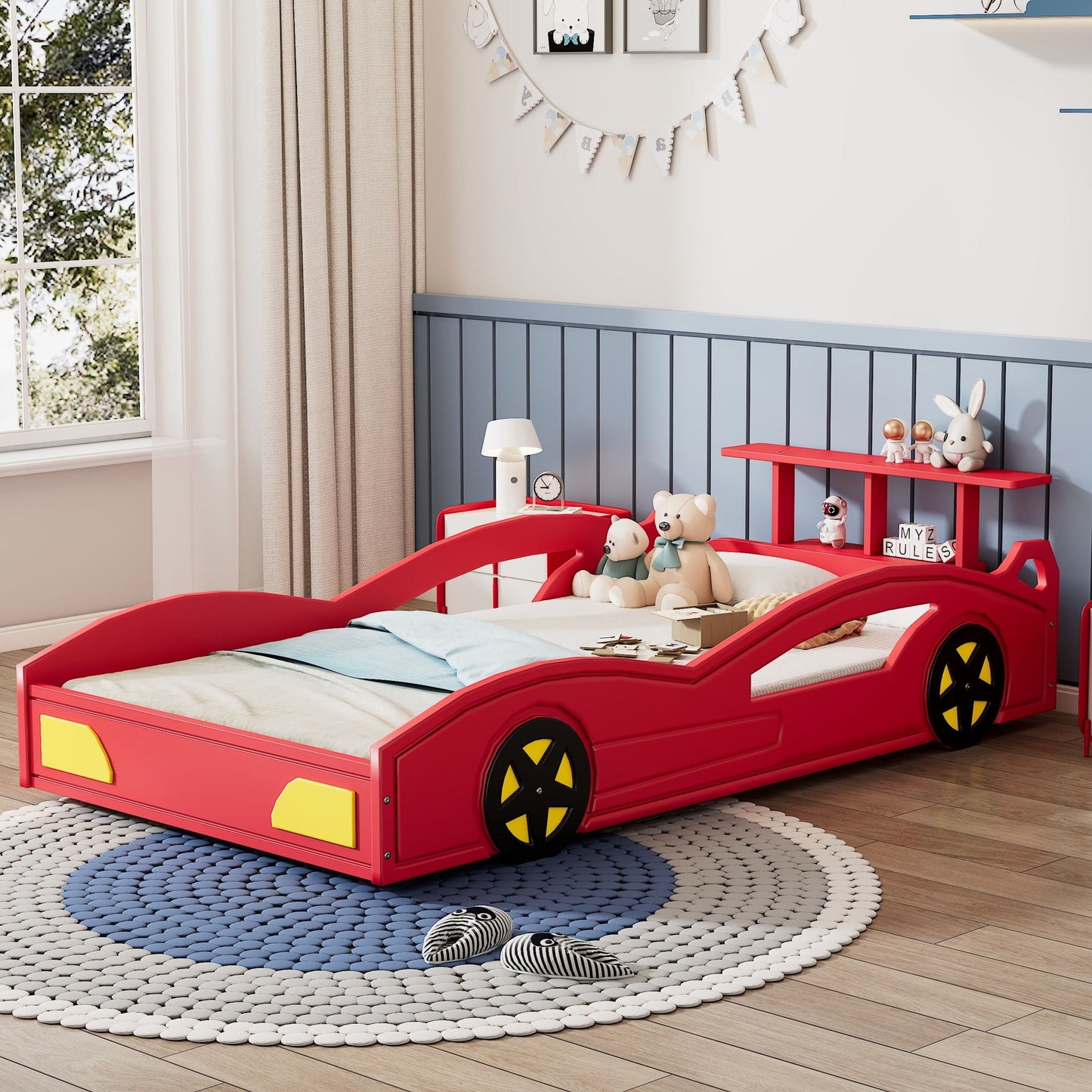Race Car Platform Bed & Wheels