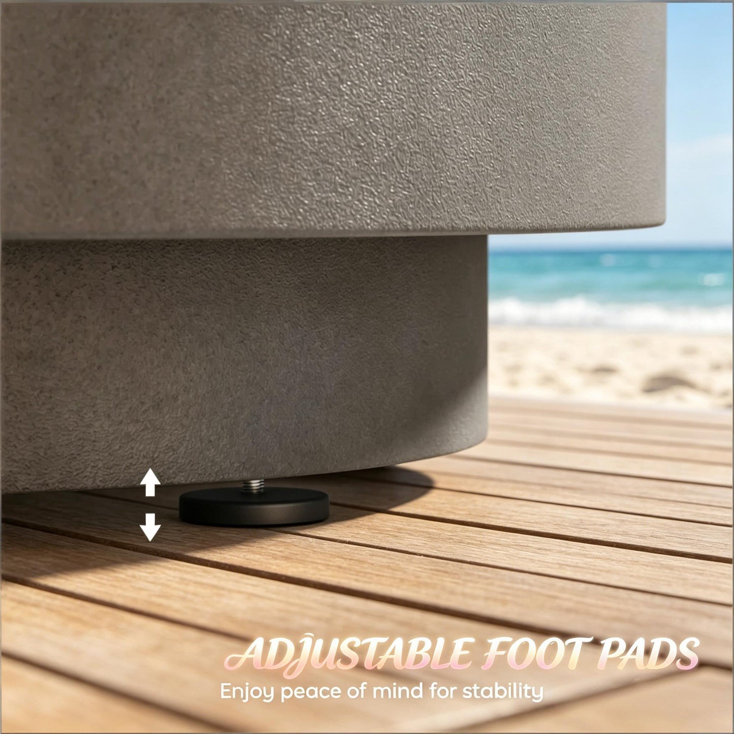 Portable Storage Box, Pool Ice Cooler, Cooler Side Table, Modern Balcony Table