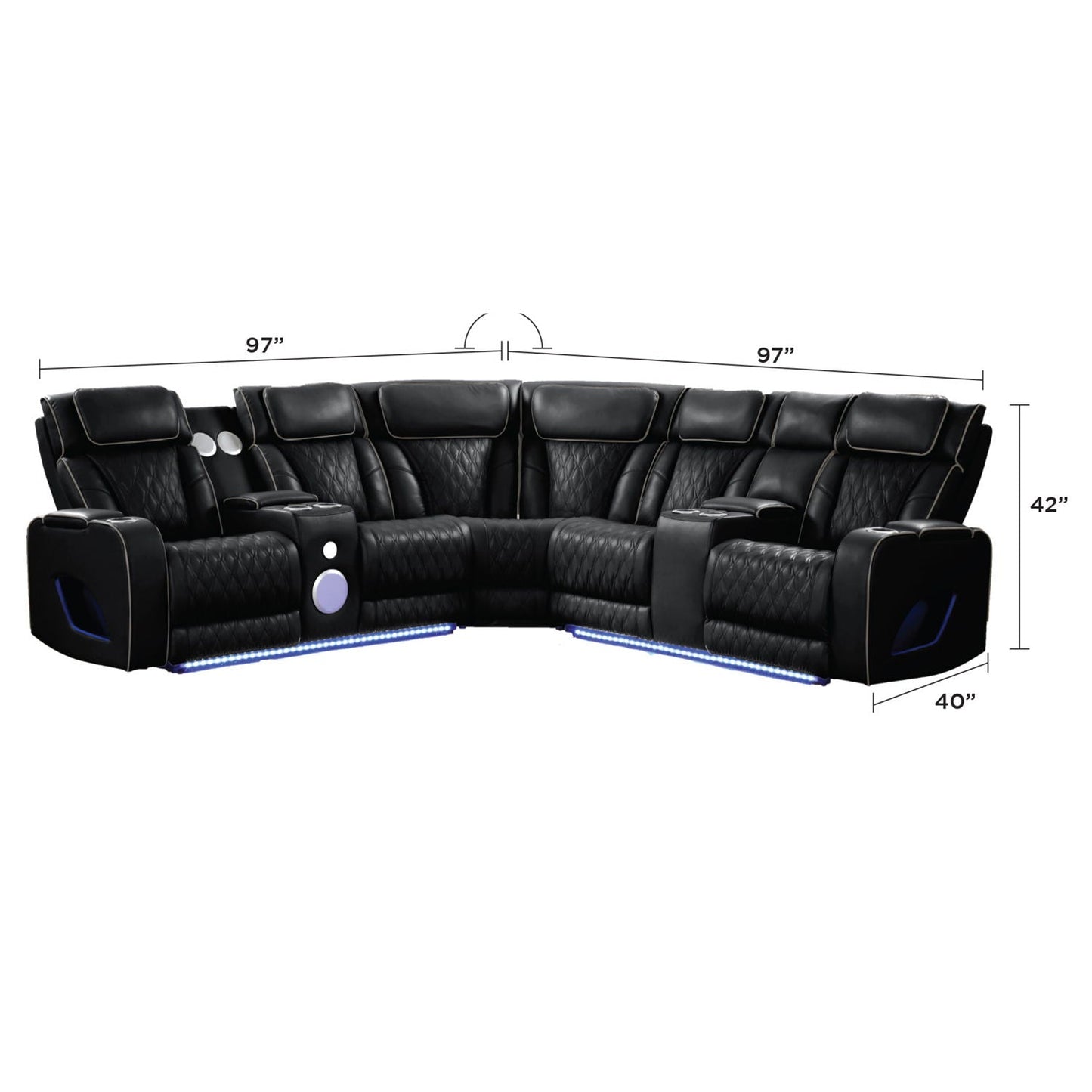 Fortuner - Power Recliner Sectional Sofa