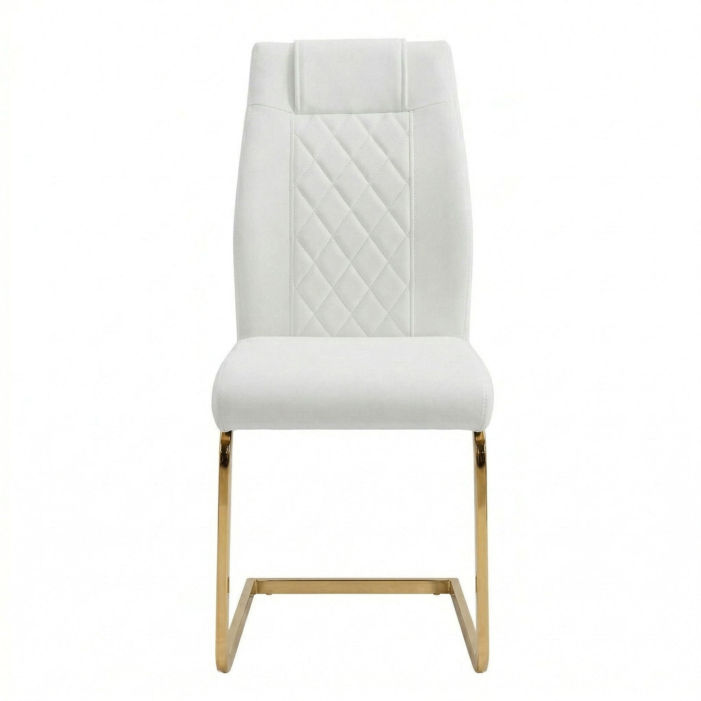 High Back Dining Chairs For Dining & Kitchen Room (Set of 4) - Golden / White