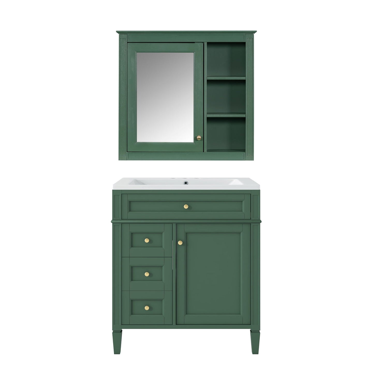 Bathroom Vanity With Medicine Cabinet and Storage