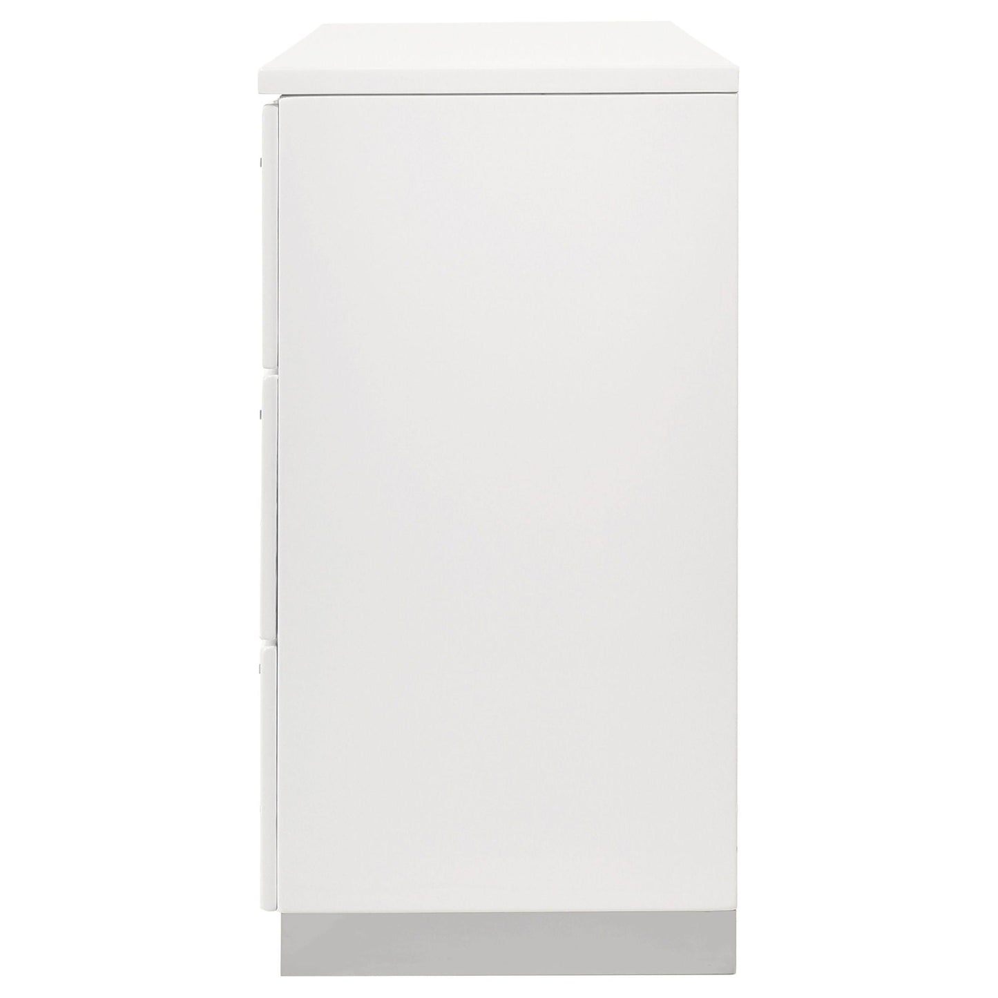 Dulcey - 6 Drawer Dresser With Accents, Bedroom Storage - Gloss White