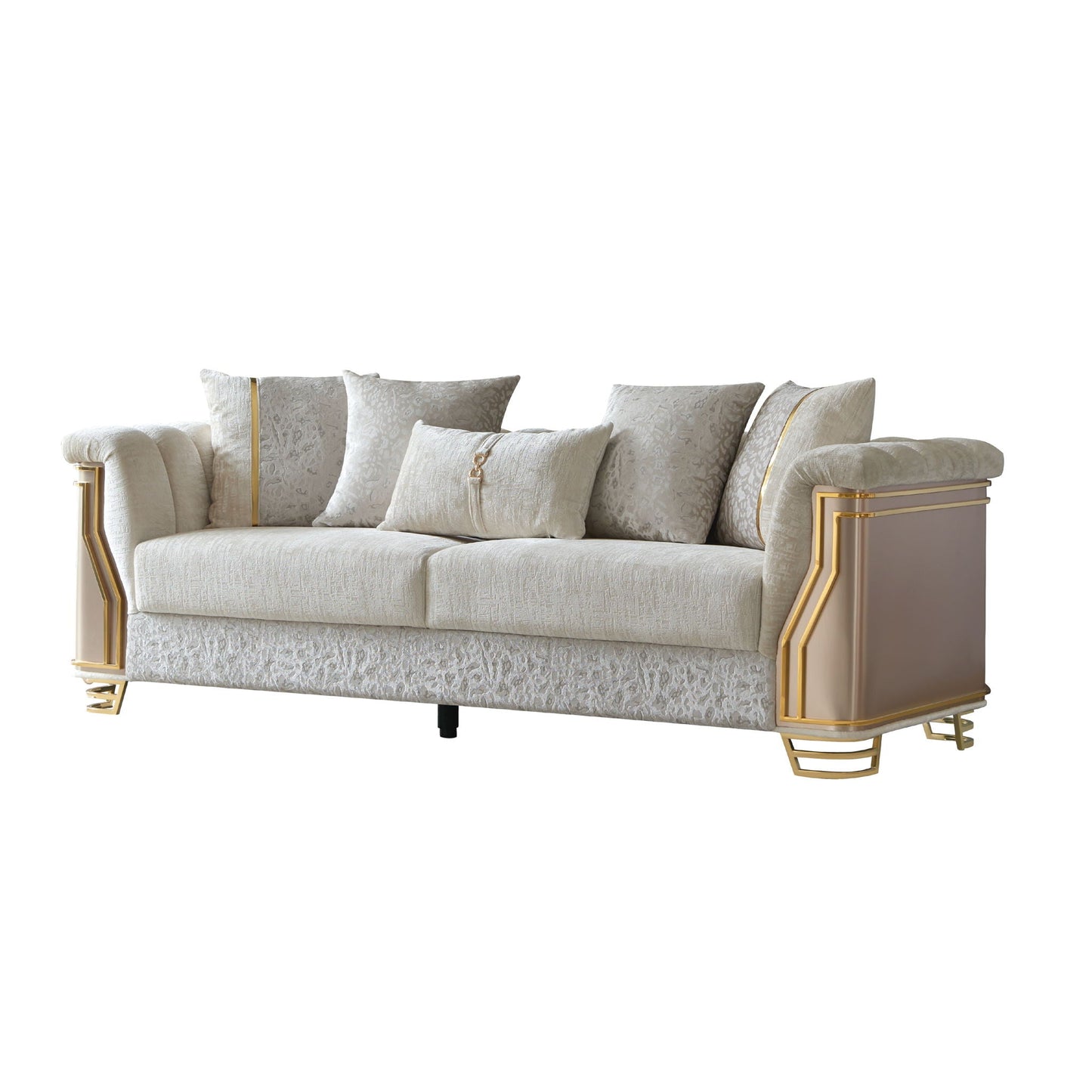 Chateau - Sofa - Cream / Brown