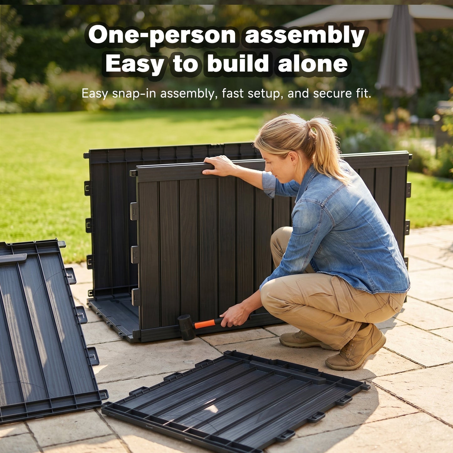 180 Gallon Large Outdoor Storage XXL Deck Box for Patio Furniture