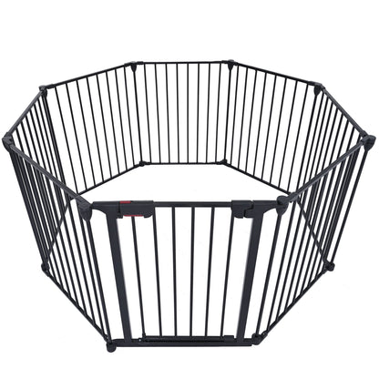 Adjustable Safety Gate Play Yard Metal Doorways Fireplace Fence Christmas Tree Fence Gate For House Stairs Gate Prohibited Area Fence