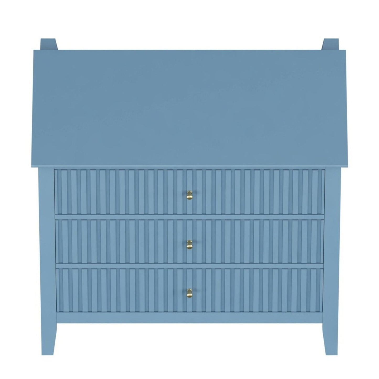 Fluted 3 Drawer Nightstand With Soft Close Slides