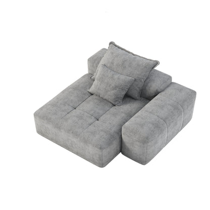 Modern Oversized Modular Sectional Sofa with Sparkling Chenille Fabric