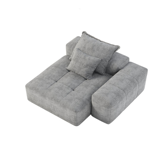Modern Oversized Modular Sectional Sofa with Sparkling Chenille Fabric