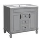 Bathroom Vanity With Top Sink and Soft-Closing Storage