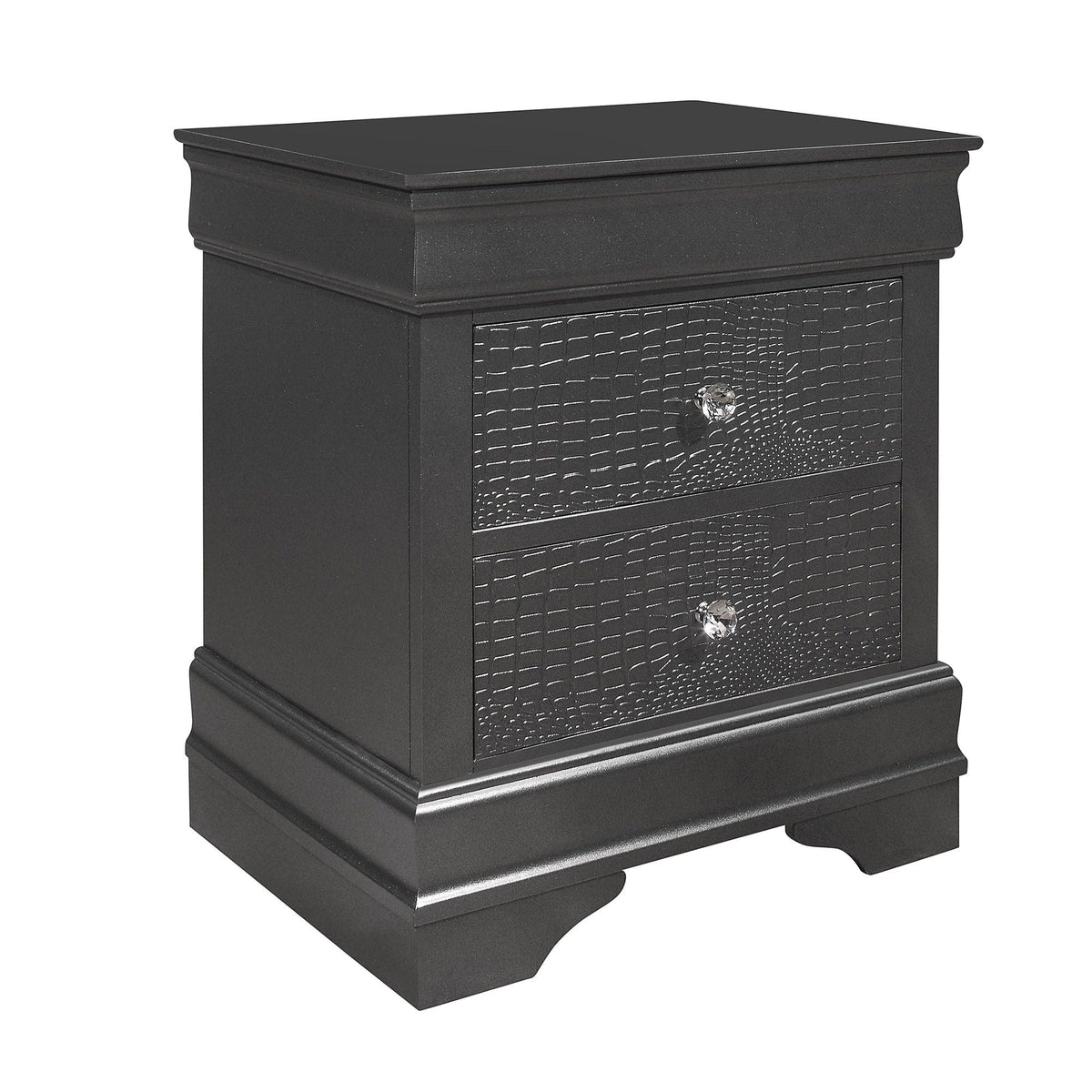 Shaker - Crocodile Metallic Nightstand