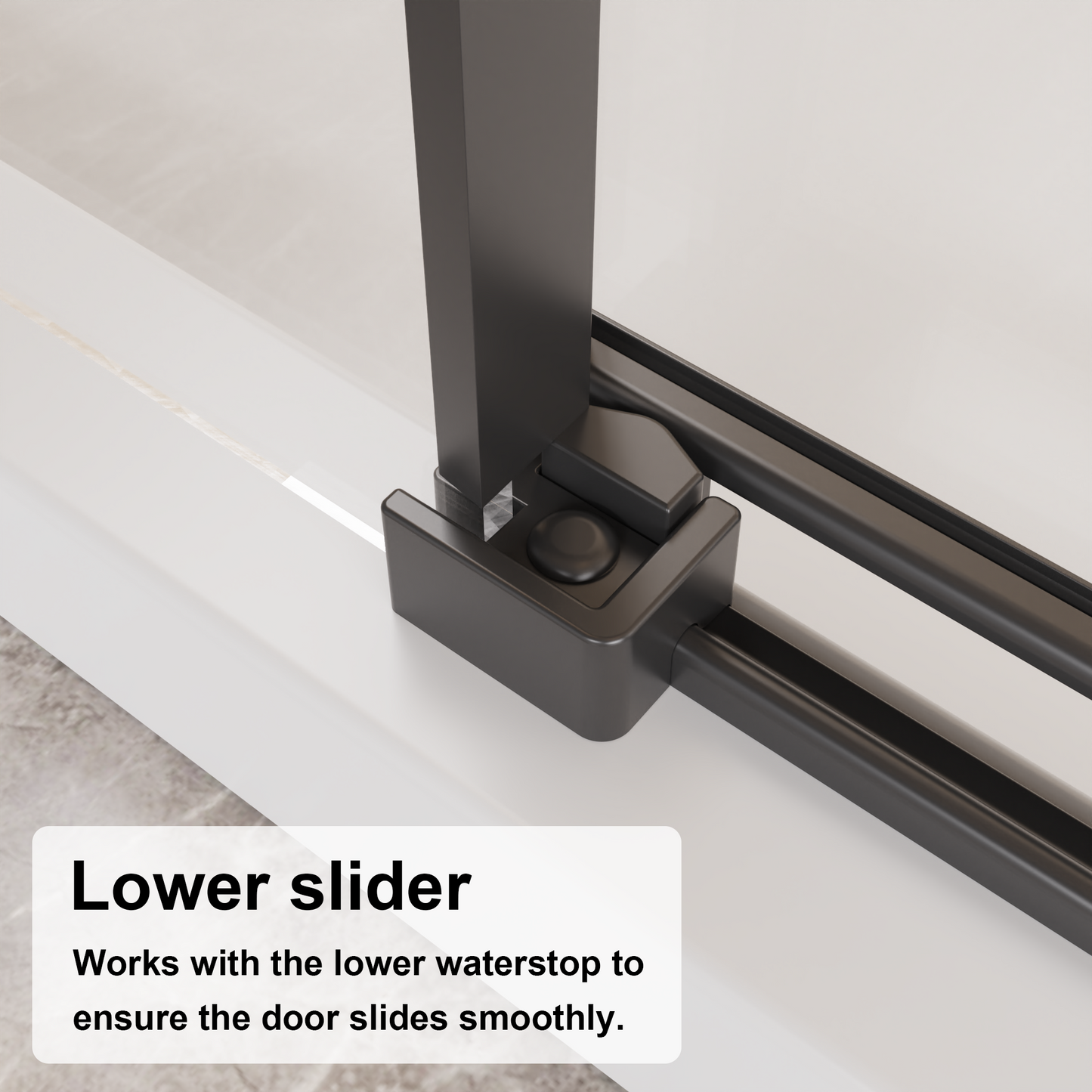48 in W x 72 in H Frameless Sliding Shower Door