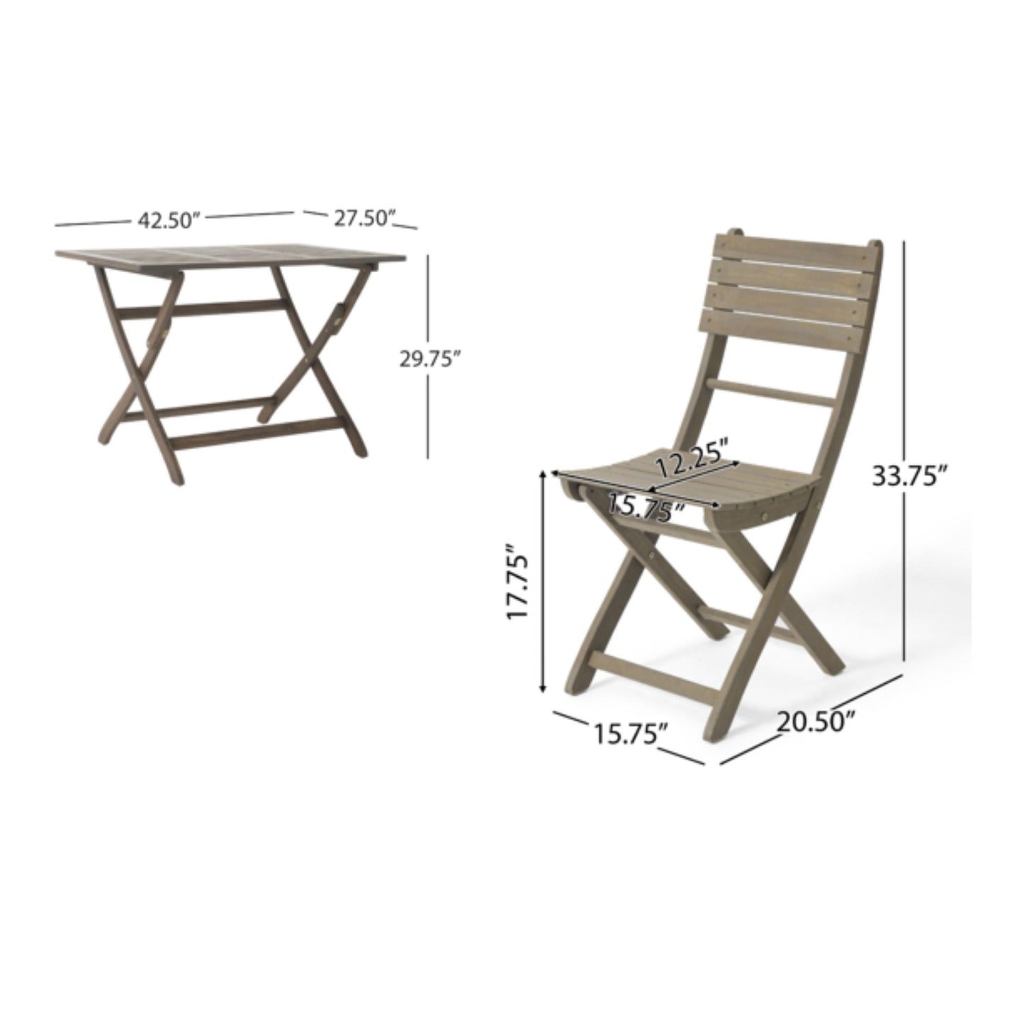 Positano Foldable Dining Set
