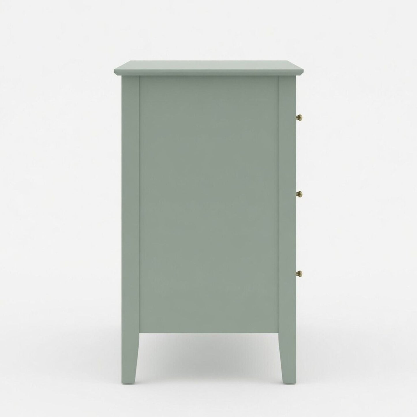 Fluted 3 Drawer Nightstand With Soft Close Slides