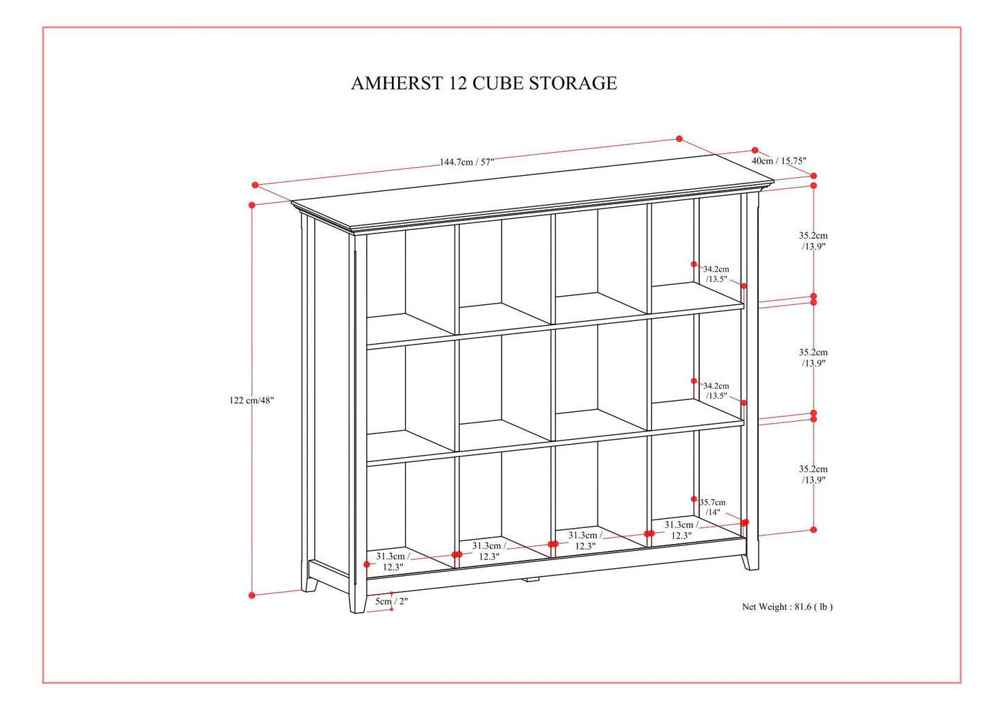 Amherst - Cube Storage Bookcase