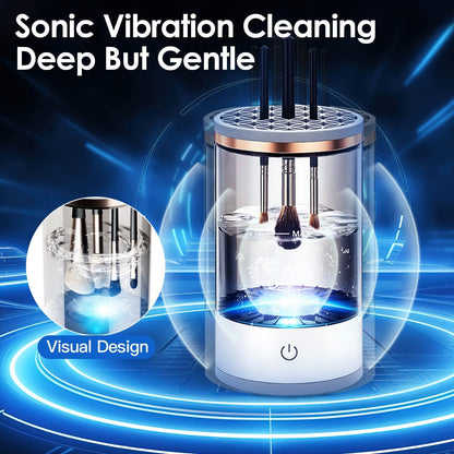 3 In 1 Makeup Brush Blender Cleaner Automatic Makeup Brush Cleaner Machine  USB Powered Brush Drying Storage Suitable For All Types of Brushes