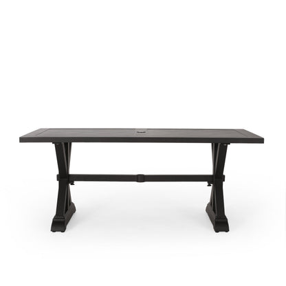 Antique Matte Outdoor Aluminium Dining Table with Durable Construction