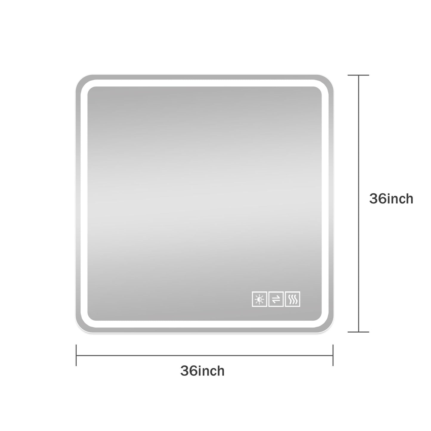 LED Bathroom Mirror with Anti-Fog, Rust Resistance, and Tri-Color Lighting