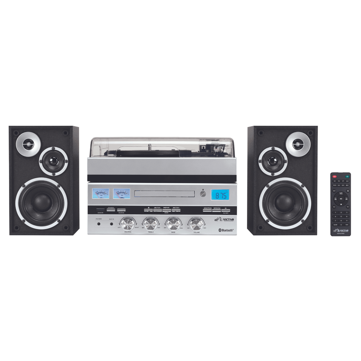 Victor Geneva 5-in-1 Desktop Music Center w Streaming Capabilities and FM Radio