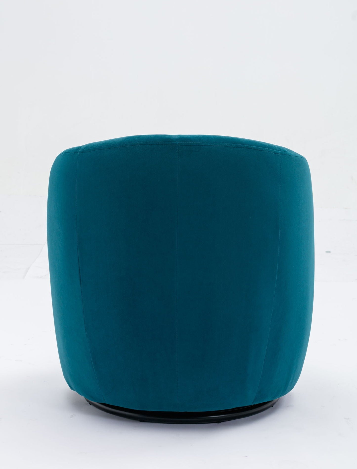 Swivel Accent Armchair Barrel Chair With Powder Coating Metal Ring