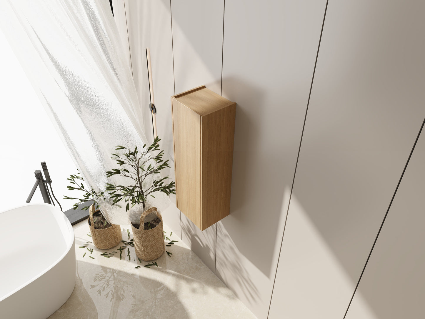 12 Inch Small Wall Mounted Side Cabinet