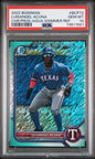 Graded 2022 Topps Bowman Luisangel Acuna #BCP72 Chrome Prospects Aqua Shimmer Refractor /125 Rookie RC Baseball Card PSA 10 Gem Mint