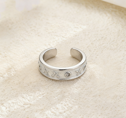 Oil-Dropped Zircon Ring for Women