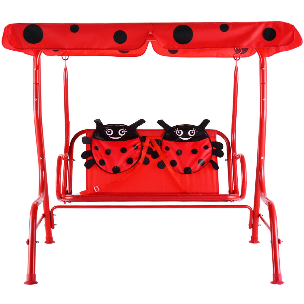 Kids Patio Swing with Canopy - 2 Person Outdoor Bench