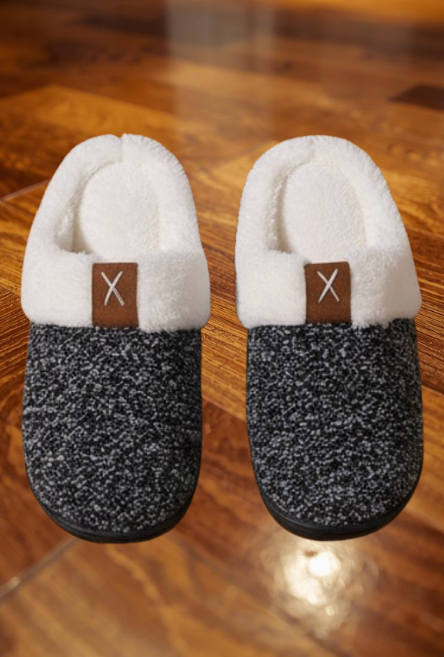 New Sparkling Purple Winter Plush Fashion Thick Bottom Warm House Slipper for Women