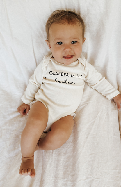 Grandpa is My Bestie Organic Bodysuit Long Sleeve