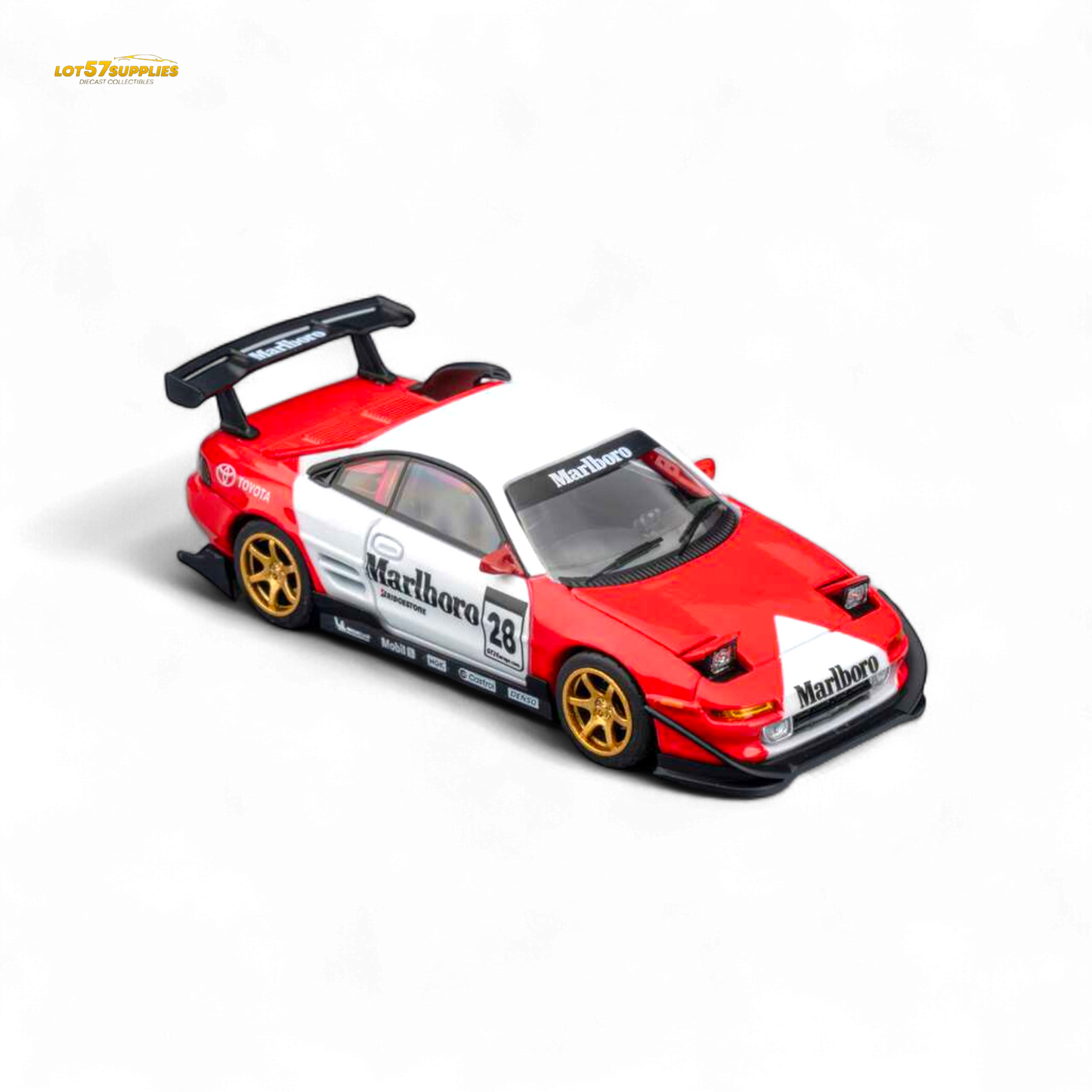 MicroTurbo Toyota MR2 Red & White Racing Livery 1:64