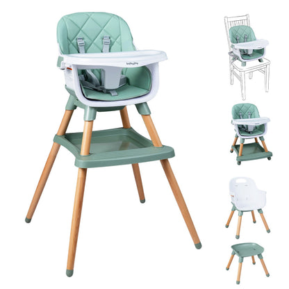 9-in-1 Convertible High Chair for Babies and Toddlers with Seat Cushion