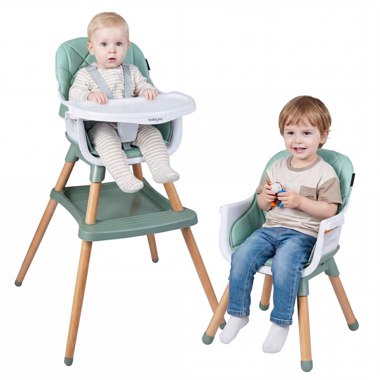 9-in-1 Convertible High Chair for Babies and Toddlers with Seat Cushion