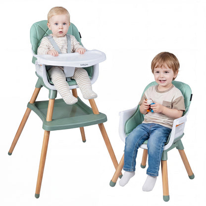 9-in-1 Convertible High Chair for Babies and Toddlers with Seat Cushion
