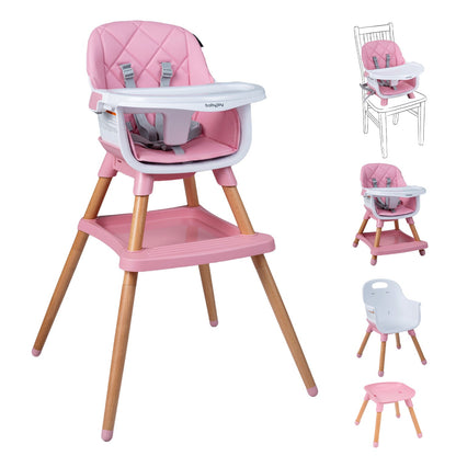 9-in-1 Convertible High Chair for Babies and Toddlers with Seat Cushion