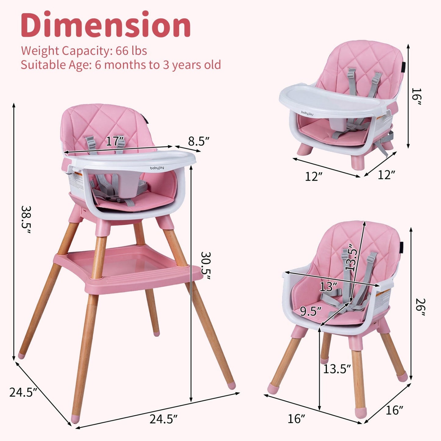 9-in-1 Convertible High Chair for Babies and Toddlers with Seat Cushion