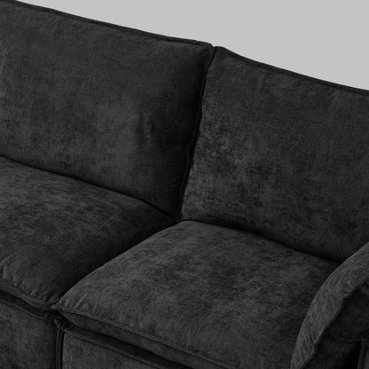 108.5" Modular Sectional L Shape Sofa with Movable Ottoman