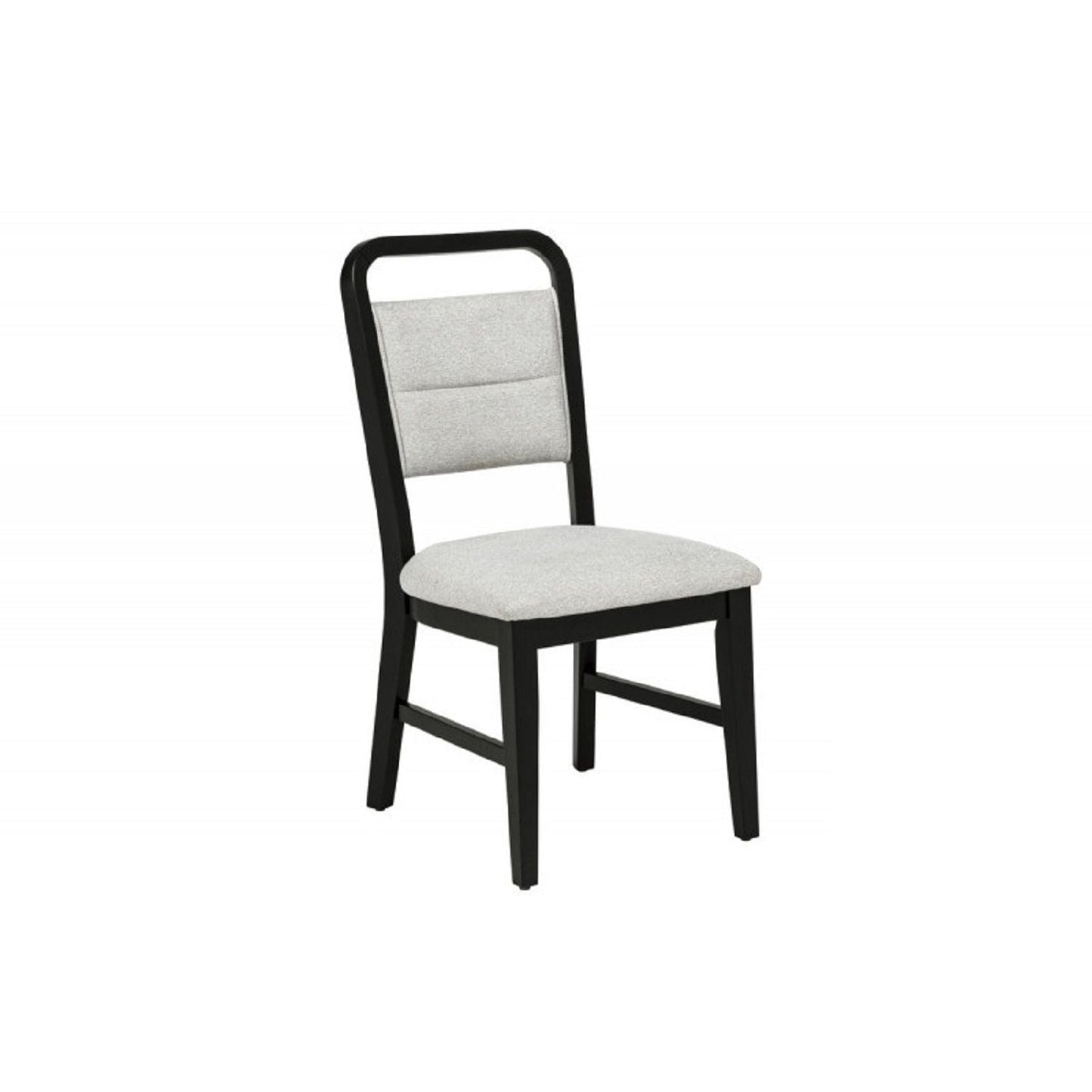 Dining Kitchen Side Chair With Curved Back Design (Set of 2) - Black / Gray