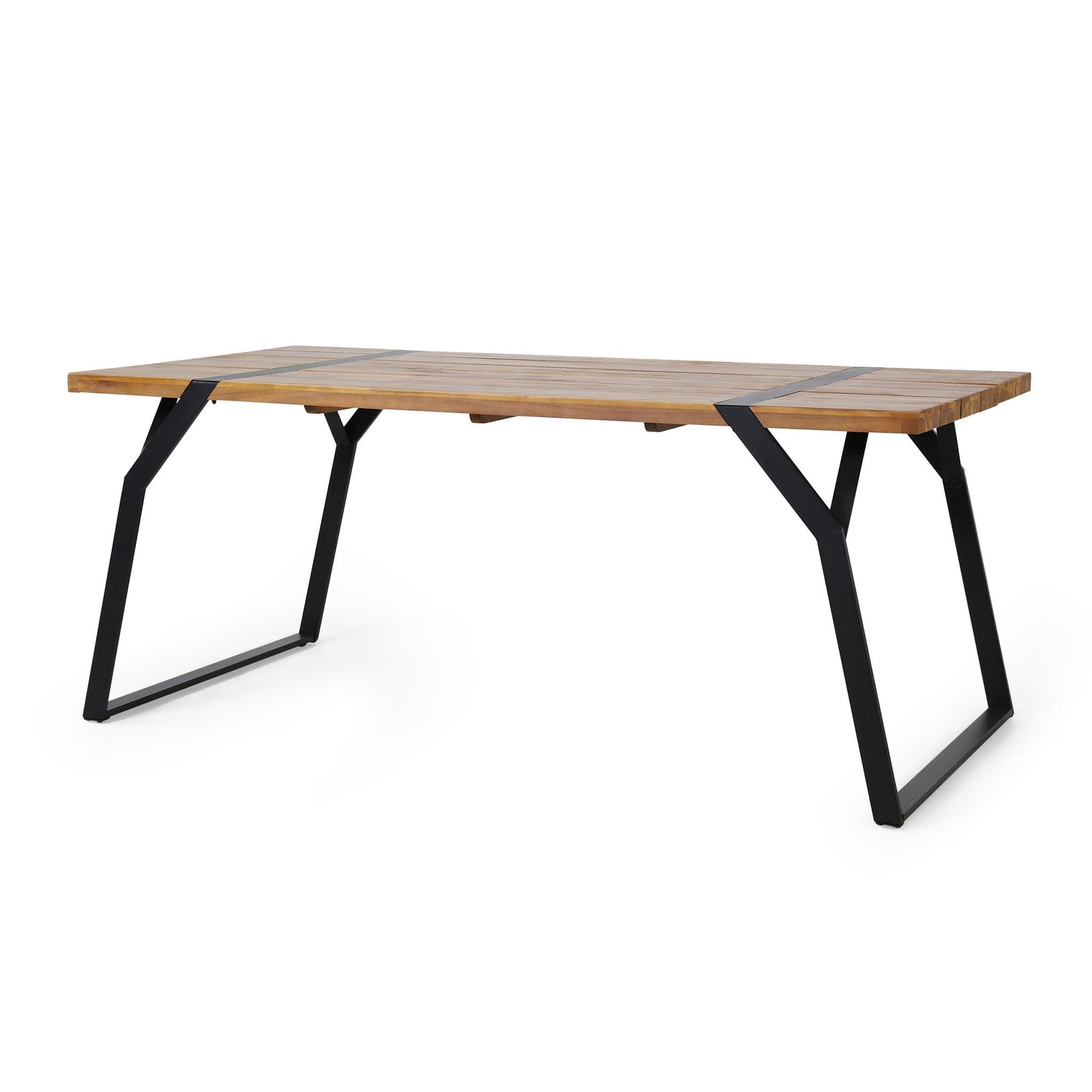 Zora Dining Table Industrial & Iron Table - Black