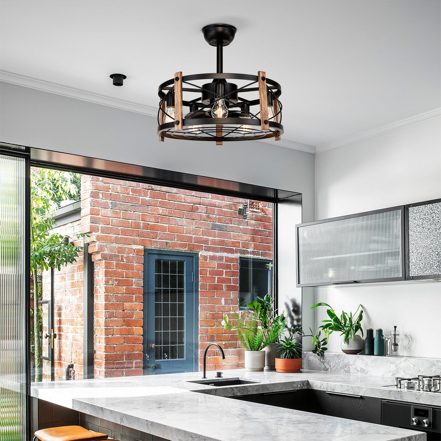 20'' Cage Ceiling Fan With Remote Control