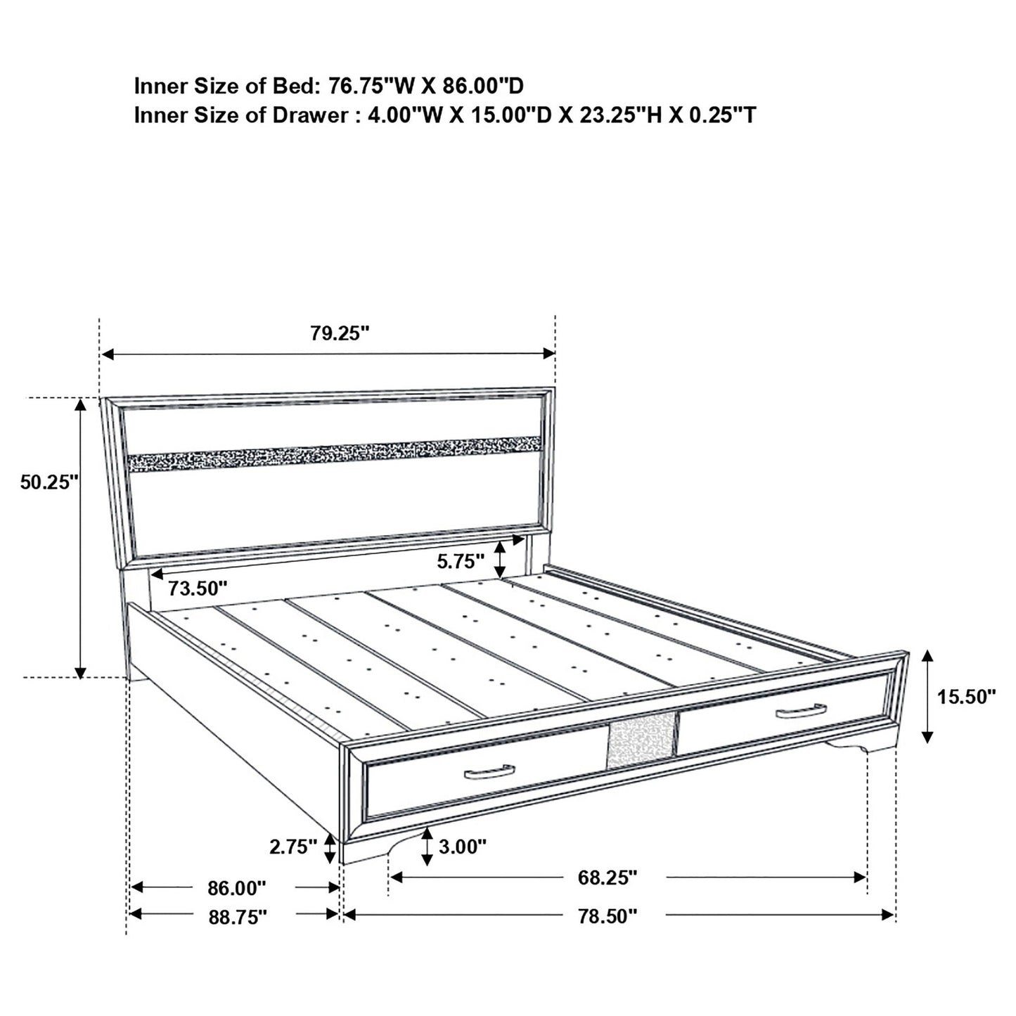 Corbin - Glittering Bedroom Set