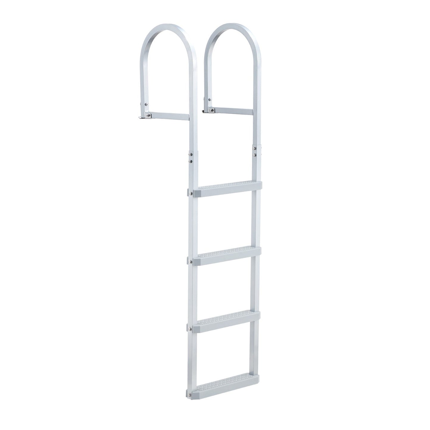 Removable Dock Ladder, 4 Steps, Aluminum Alloy Pontoon Boat Swim Ladder