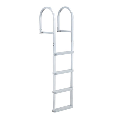 Removable Dock Ladder, 4 Steps, Aluminum Alloy Pontoon Boat Swim Ladder