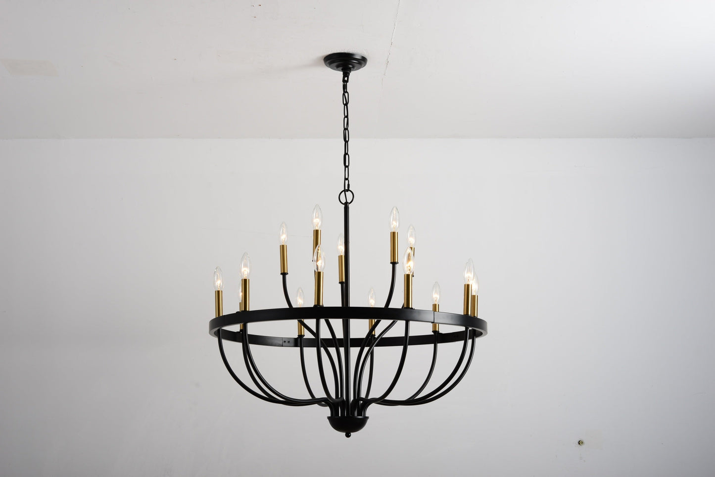 18-Light Industrial Iron Candle Chandelier