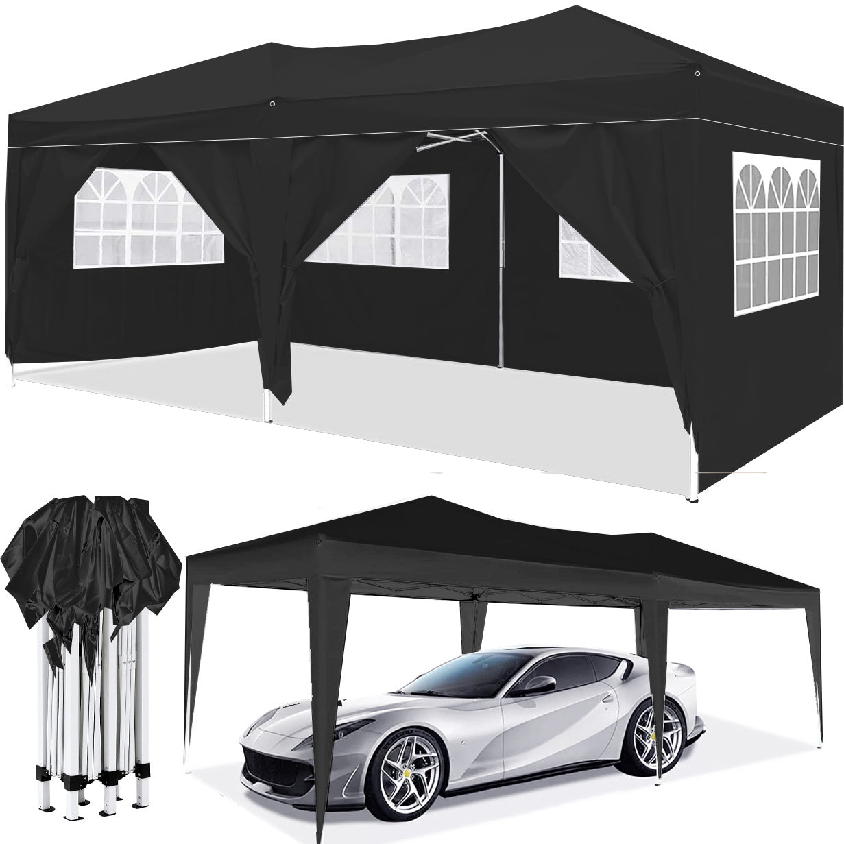 10'x20' EZ Pop Up Canopy Outdoor Portable Party Folding Tent