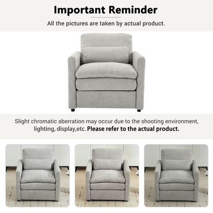 Cozy Upholstered Cushion Armchair For Living Room