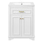 Bathroom Vanity With Integrated Sink, 2 Door Cabinet With Tip Out Drawer