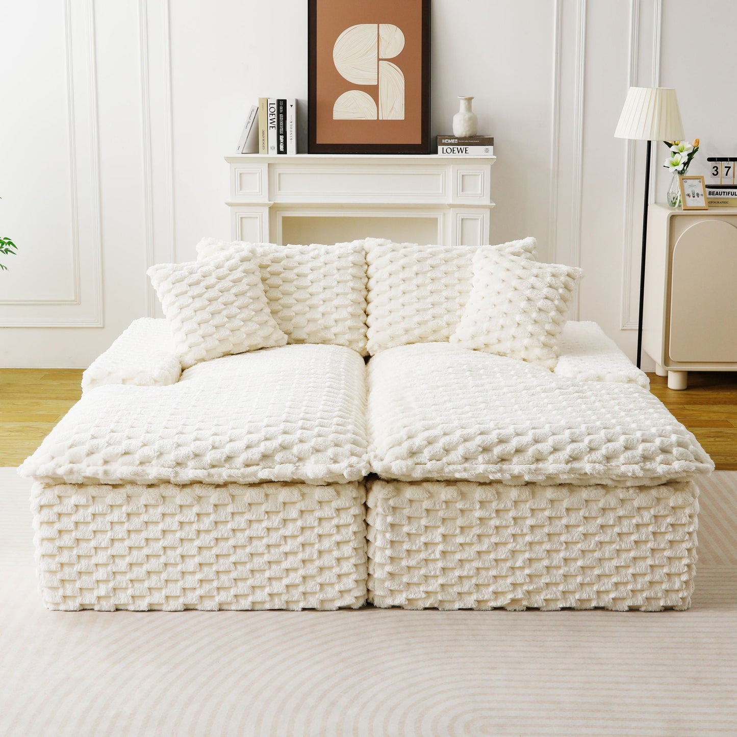 Double Chaise Lounge With Full Compressed Sponge