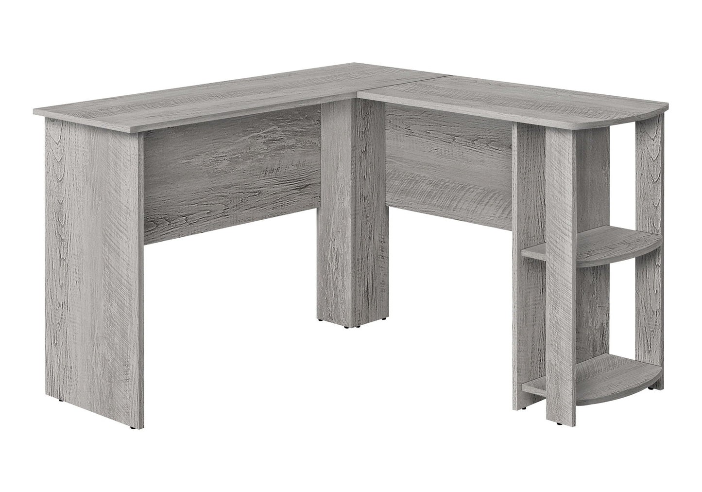 L-Shaped Corner Computer Desk with Storage Shelves